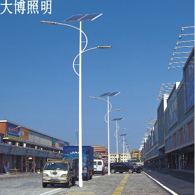 雙臂太陽能路燈戶外亮化工程高光效主干道光伏LED路燈廠家批發