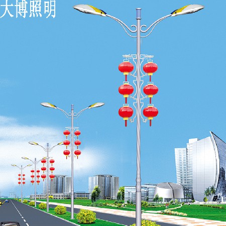 大博照明 LED路燈 批發戶外防腐防銹熱鍍鋅中國結路燈